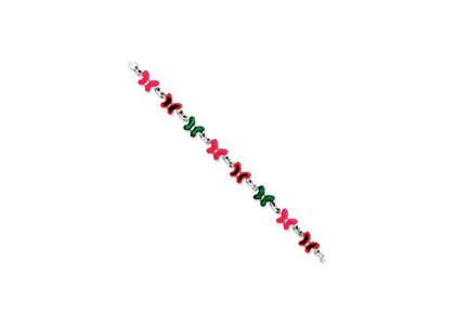 White Gold Plated | Enamel Anklets